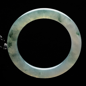 (超值推荐)糯冰种飘花圆条手镯(56.3mm)