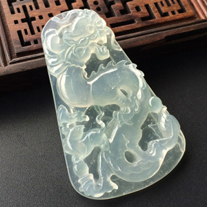 (超值推荐)冰种淡晴水望子成龙挂件