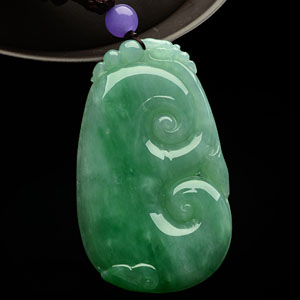 糯冰种翠色如意挂件