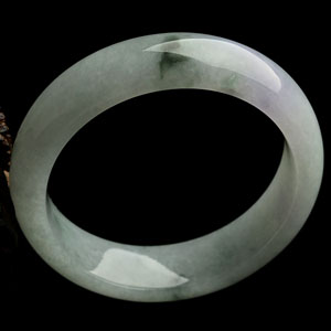 糯冰种飘花带紫罗兰手镯(57mm)