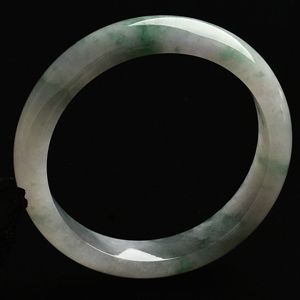(超值推荐)糯冰种飘花手镯(56.6mm)