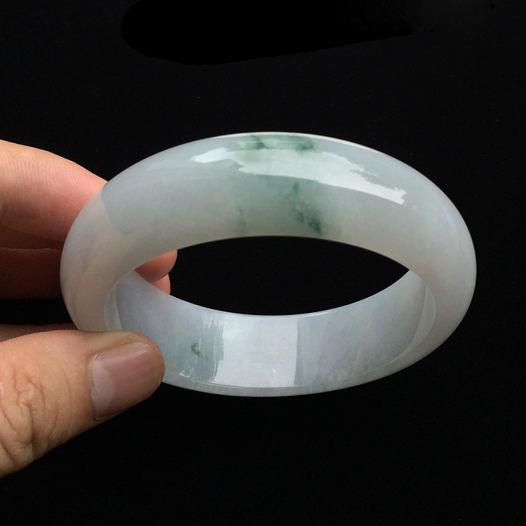 (超值推荐)糯冰种飘花手镯(59.2mm)