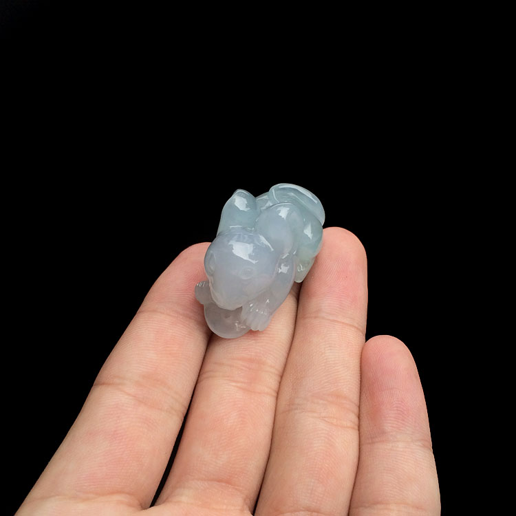 (超值推荐)糯冰种晴水玉鼠挂件