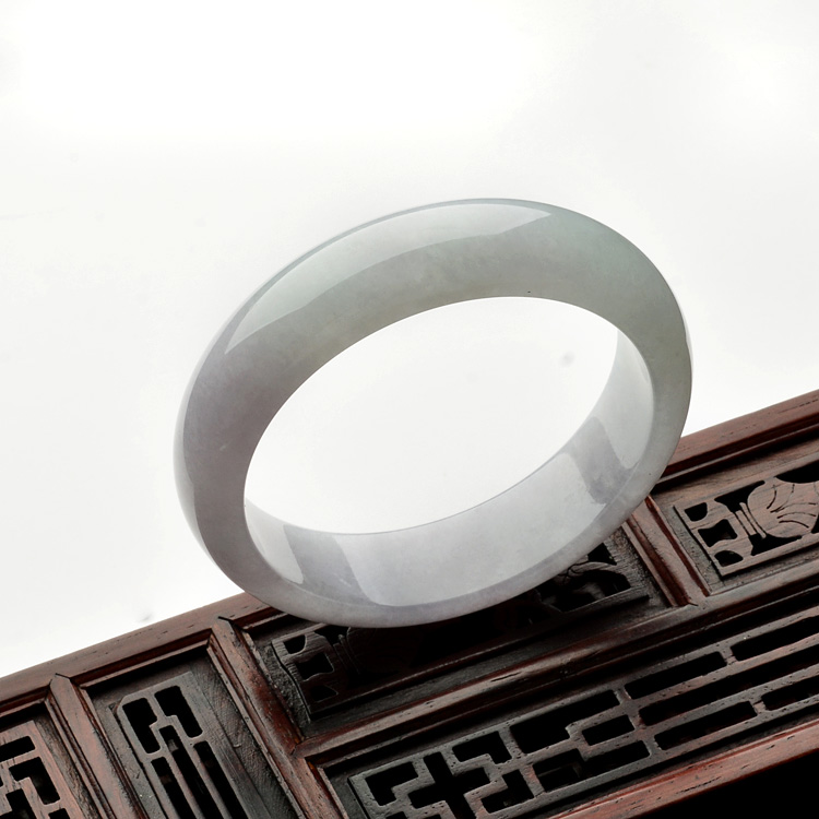 糯冰种晴水淡紫罗兰手镯(56.9mm)