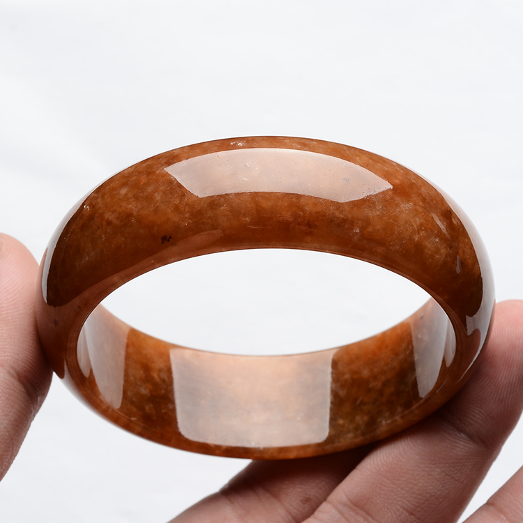 (超值推荐)糯冰种褐黄翡手镯(61.5mm)