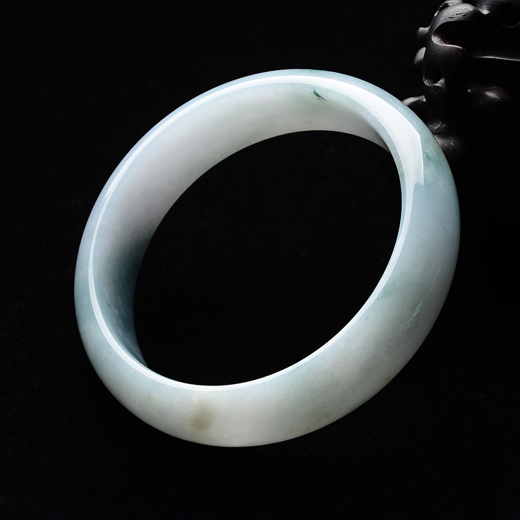 (超值推荐)糯冰种飘花手镯(57.8mm)