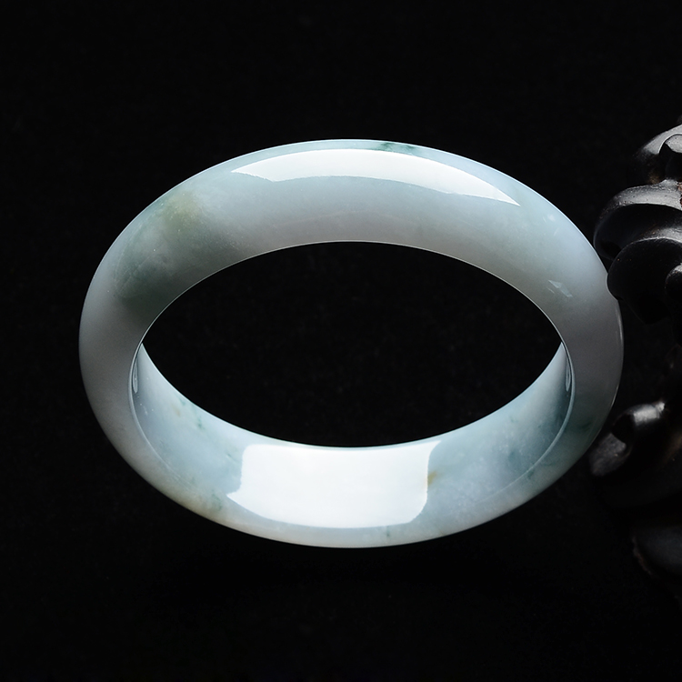 (超值推荐)糯冰种飘花手镯(57.8mm)