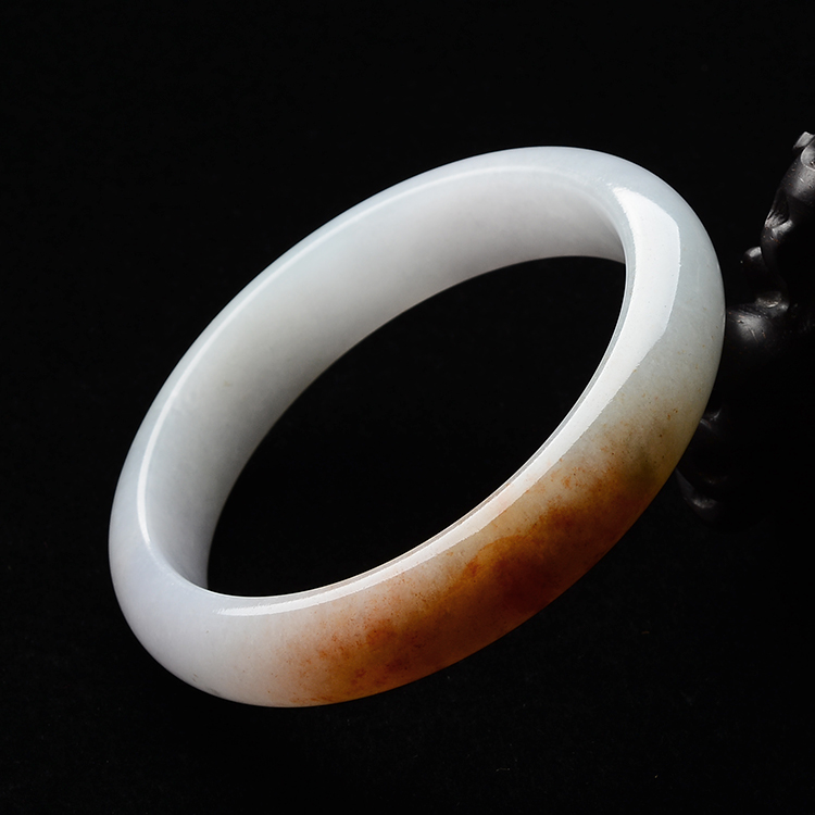 (超值推荐)糯冰种褐黄翡手镯(56.8mm)