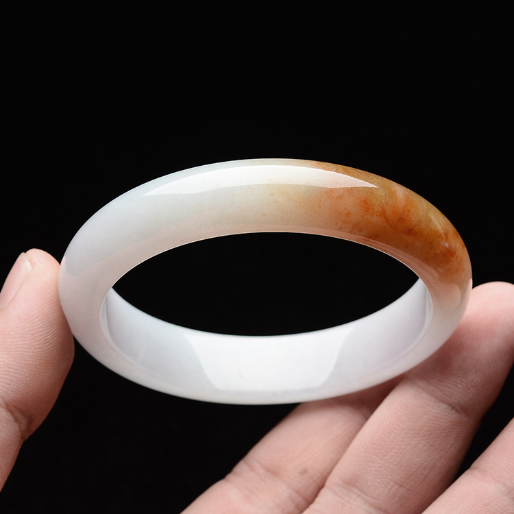 (超值推荐)糯冰种褐黄翡手镯(56.8mm)