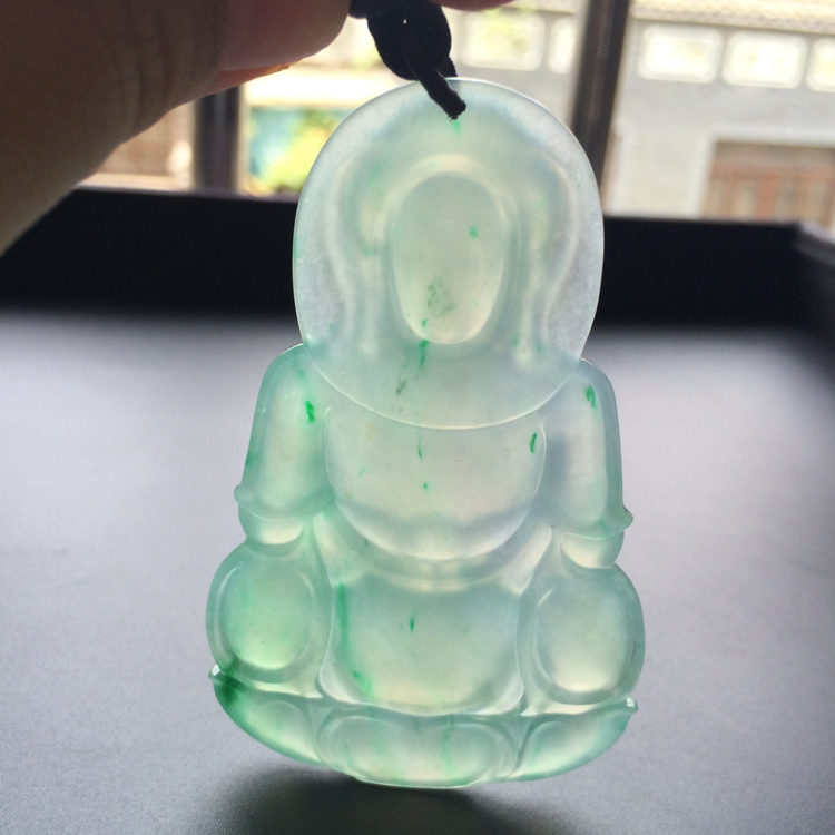 (超值推荐)冰种飘翠观音挂件