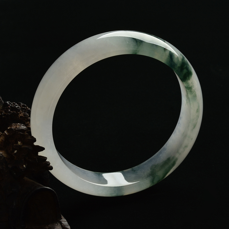(超值推荐)糯冰种飘花手镯(60.1mm)