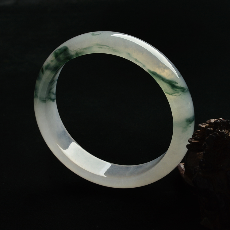 (超值推荐)糯冰种飘花手镯(60.1mm)