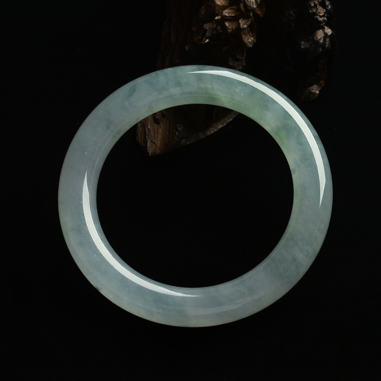 (超值推荐)冰种晴水圆条手镯(55.1mm)