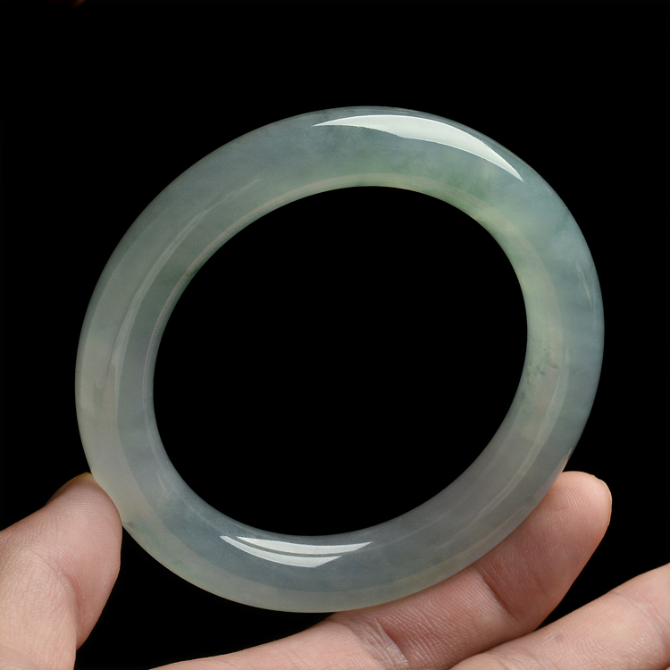 (超值推荐)冰种晴水圆条手镯(55.1mm)