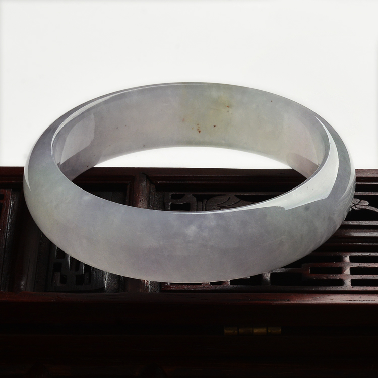 (超值推荐)糯冰种淡紫罗兰手镯（58mm）