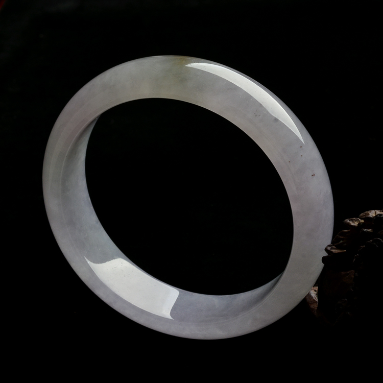 (超值推荐)糯冰种淡紫罗兰手镯（58mm）