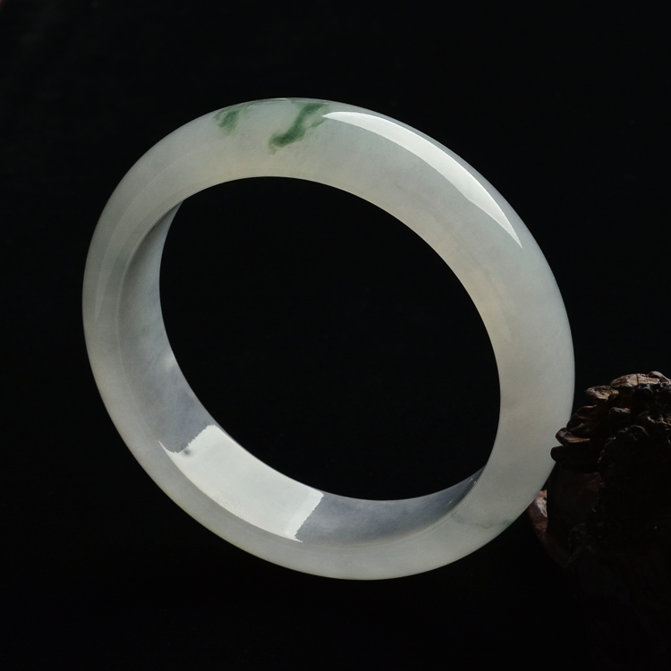 （超值推荐）糯冰种飘花手镯(58.3mm）