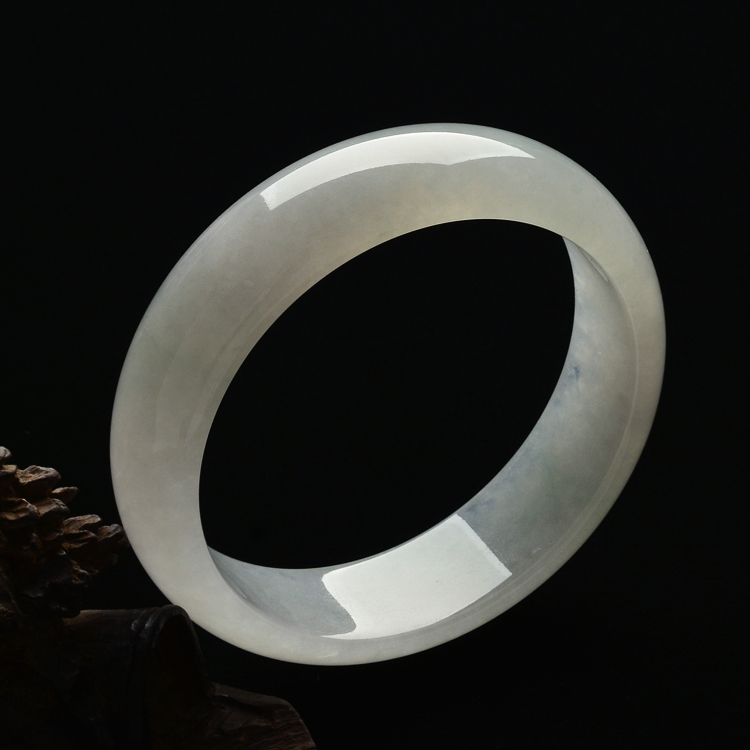 糯冰种淡晴水手镯(57.2mm)