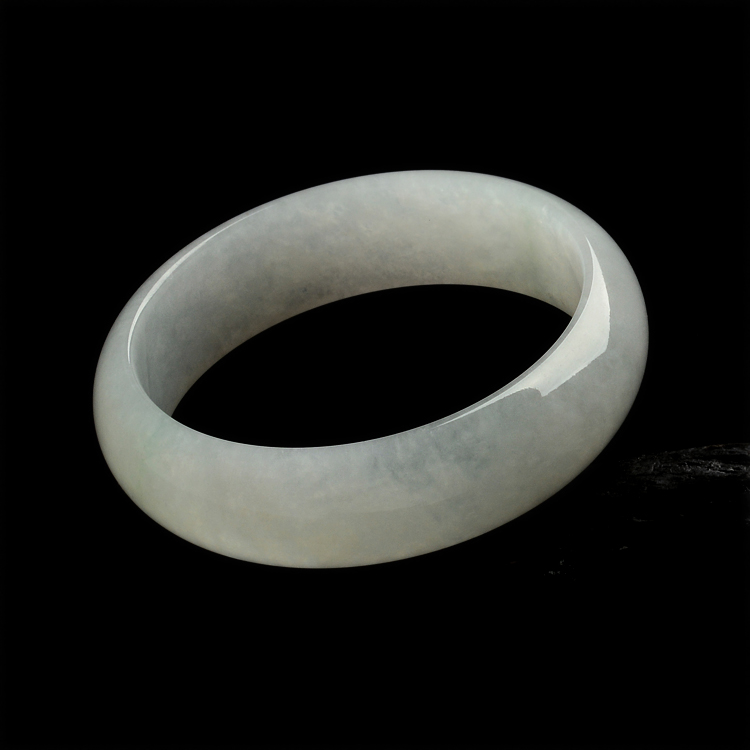 糯冰种淡晴水手镯(57.2mm)