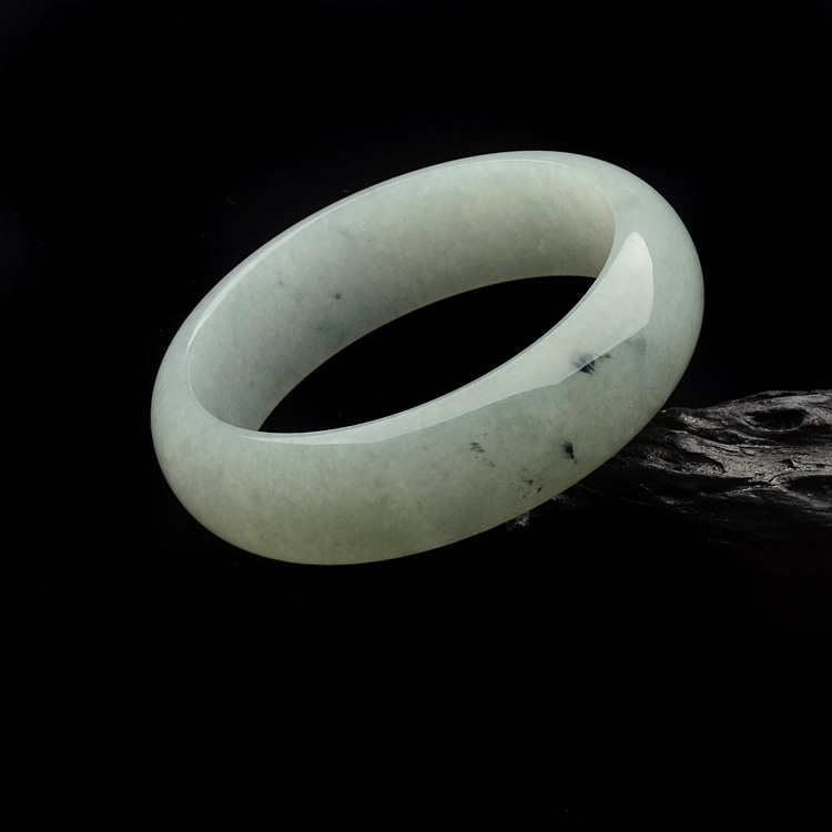 (超值推荐)糯冰种飘花手镯(55.4mm)