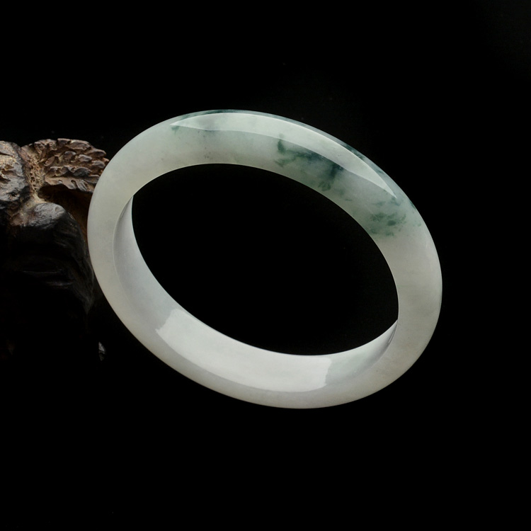 糯冰种飘花手镯(60.5mm)