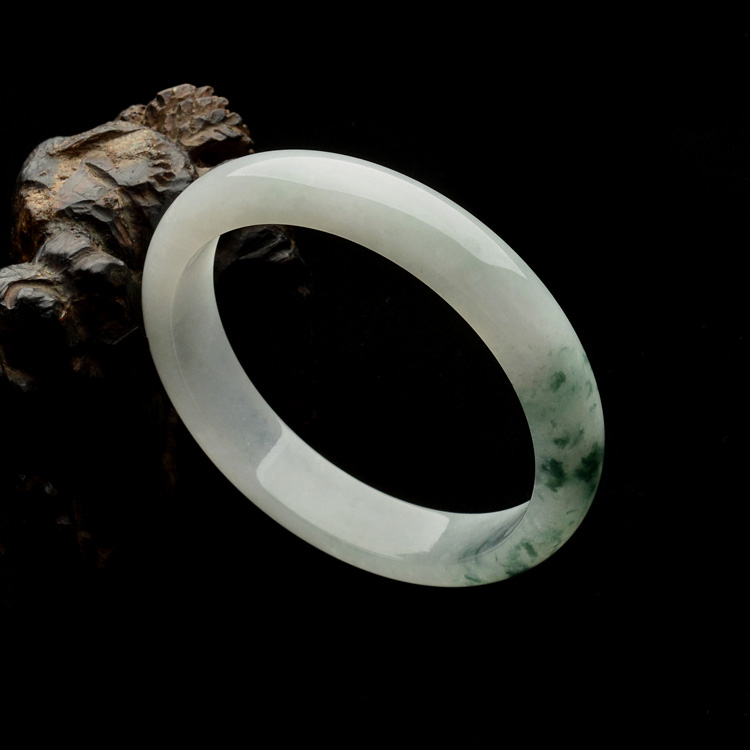 糯冰种飘花手镯(60.5mm)