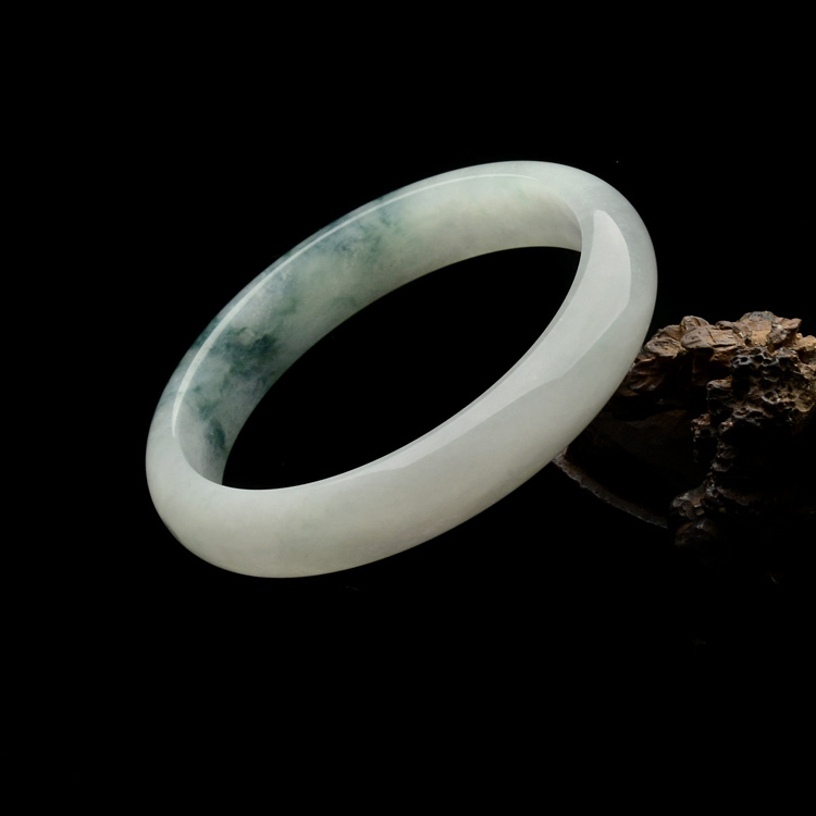 糯冰种飘花手镯(60.5mm)