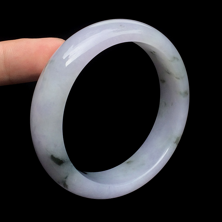 糯冰种紫罗兰飘花手镯(57mm)