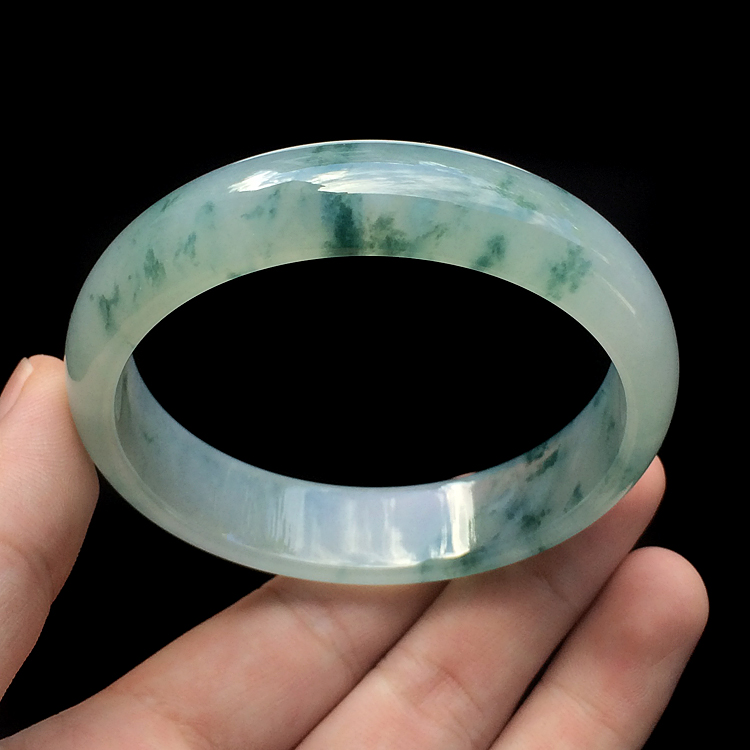 (超值推荐)冰种飘花手镯(59mm)