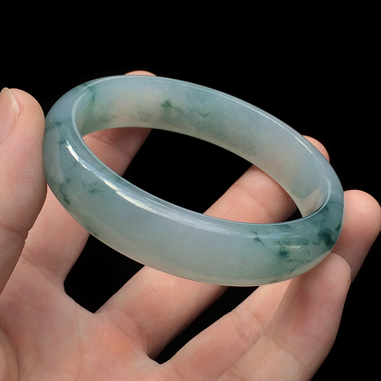 (超值推荐)冰种飘花手镯(59mm)