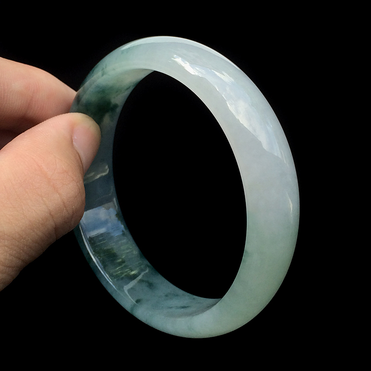 (超值推荐)冰种飘花手镯(56mm)