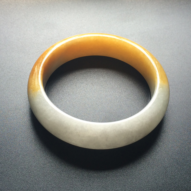 (超值推荐)糯冰种黄翡手镯(53.6mm)