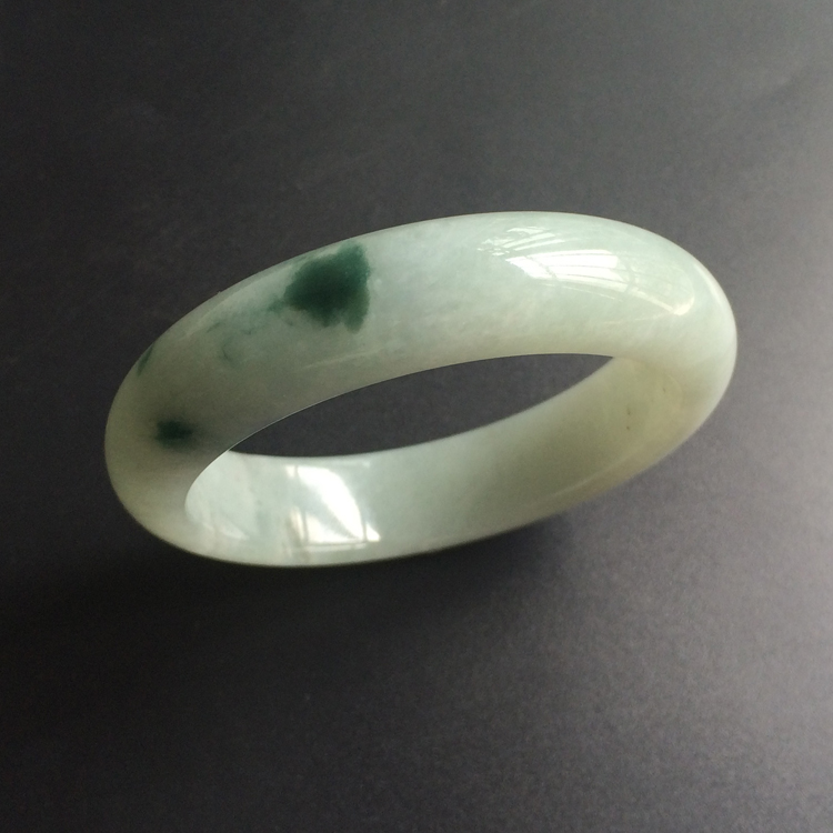 (超值推荐)糯冰种飘花手镯(56mm)