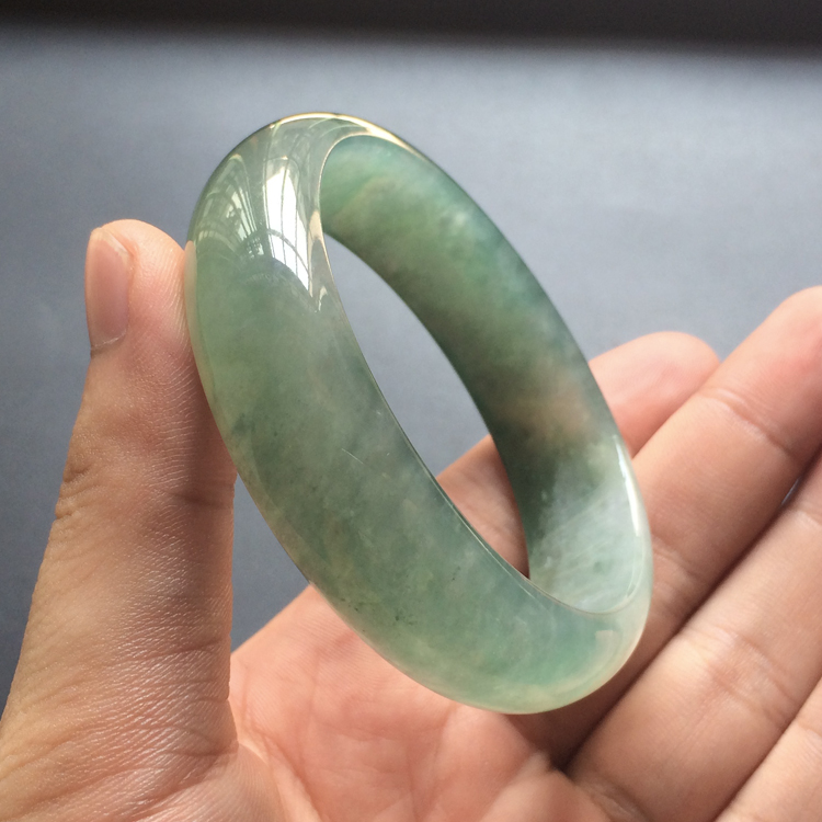 (超值推荐)糯冰种蓝晴水手镯(56.4mm）