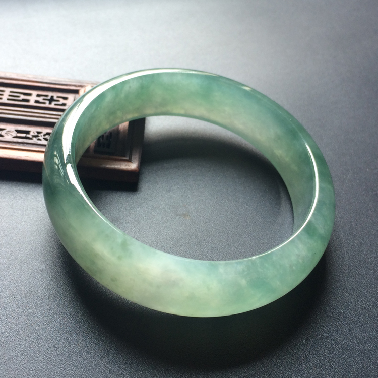 (超值推荐)糯冰种蓝晴水手镯(56.4mm）