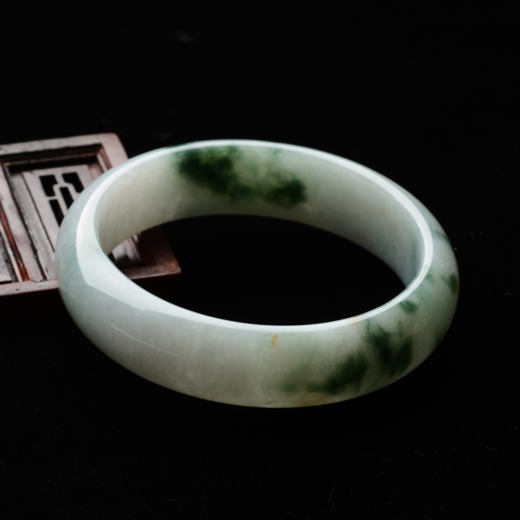 (超值推荐)糯冰种飘花手镯(60.3mm)