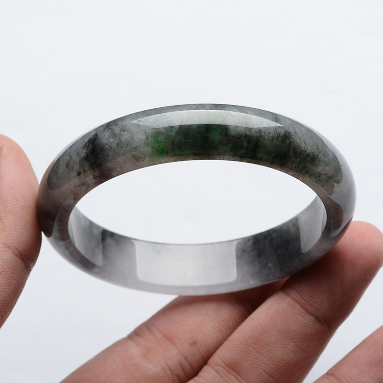 (超值推荐)乌鸡种水墨色飘翠手镯(56.5mm)