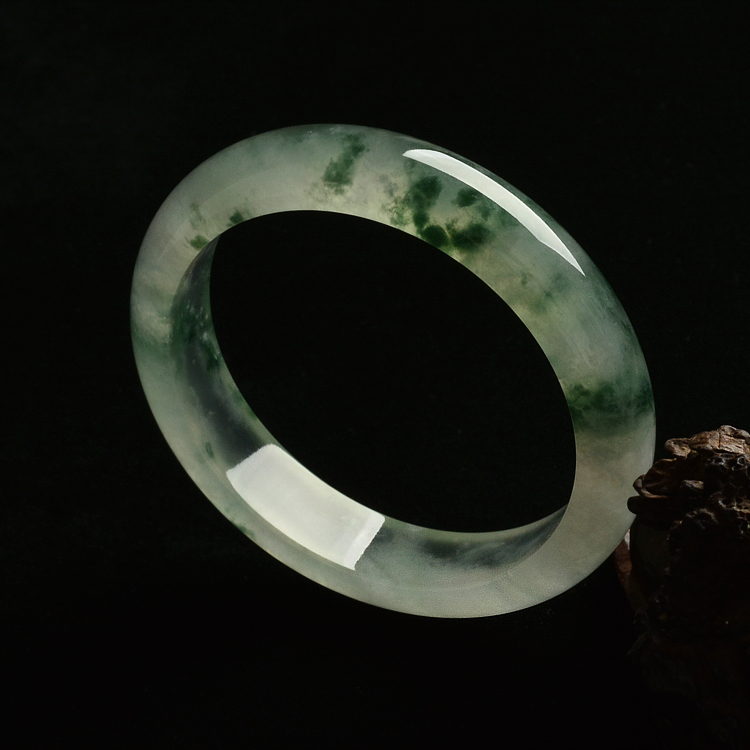 (超值推荐)冰种飘花手镯(54.8mm)