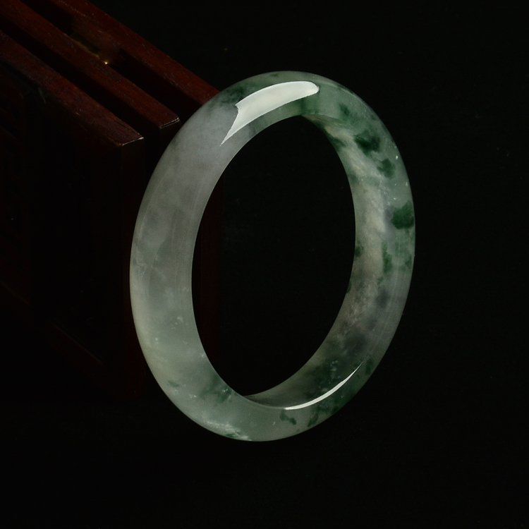 (超值推荐)冰种飘花手镯(54.8mm)