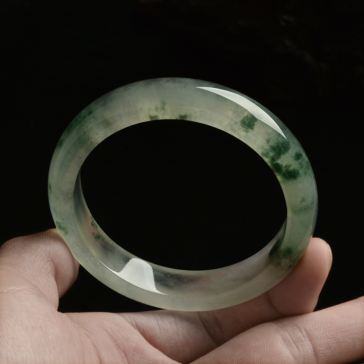 (超值推荐)冰种飘花手镯(54.8mm)