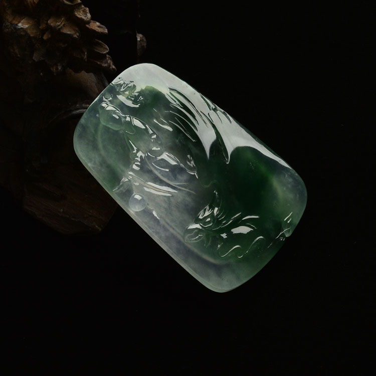 冰种飘花普度众生挂件