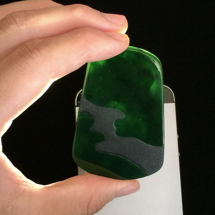 （超值推荐）冰种墨翠龙牌挂件