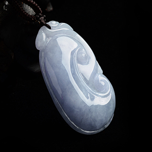 (超值推荐)糯冰种紫罗兰如意挂件