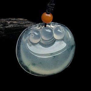 冰种飘花如意挂件