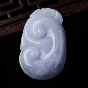 (超值推荐)糯冰种紫罗兰如意挂件