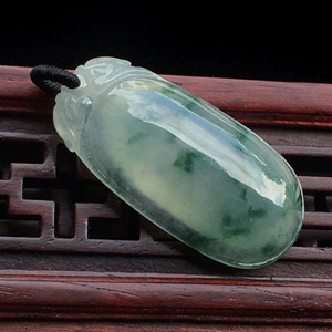 冰种飘花福瓜挂件