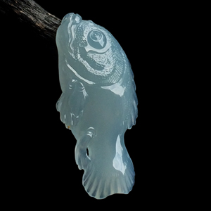 糯冰种晴水年年有余挂件
