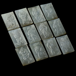 糯冰种晴水十二生肖（一套）
