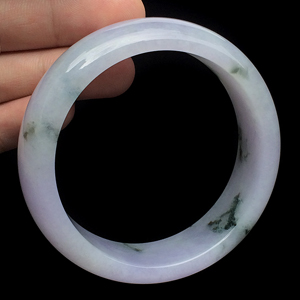 糯冰种紫罗兰飘花手镯(57mm)