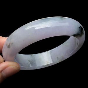 糯冰种紫罗兰飘花手镯(57mm)